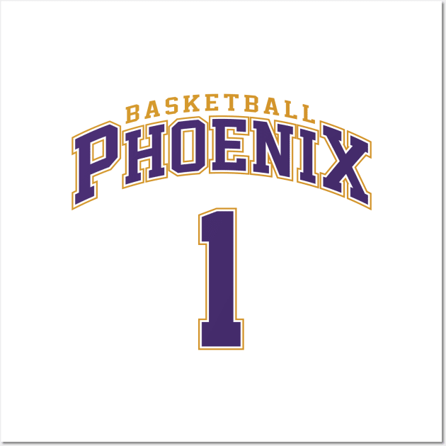 Phoenix Basketball - Player Number 1 Wall Art by Cemploex_Art